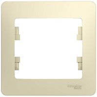 Рамка горизонтальная Systeme Electric Glossa 1-м. бежевый картинка